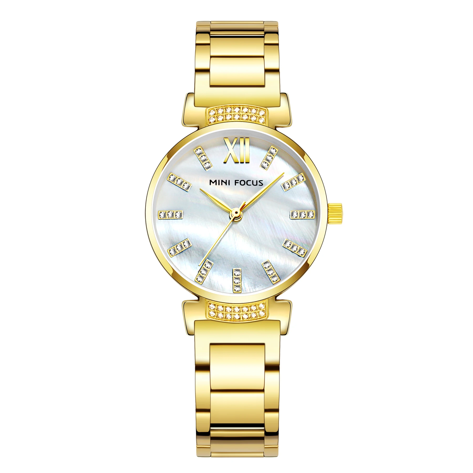 Mini Focus MF0227L Simple Women Quartz Watch Rose Gold Stainless Steel Band Waterproof Ladies Luxury Dress Watches