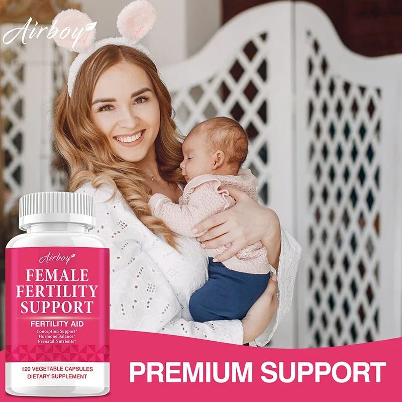 Female Fertility Support - with Myo-Inositol, Folic Acid - Aids Ovulation, Hormonal Balance & Regular Cycles