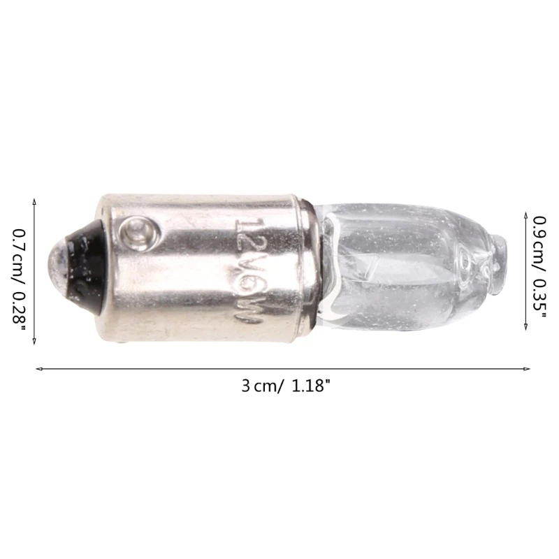 10Pcs Vehicle LED Bulb H6W 434 BAX9S 12V 6W Headlight Turn Light Bulb C2R Drop Shipping