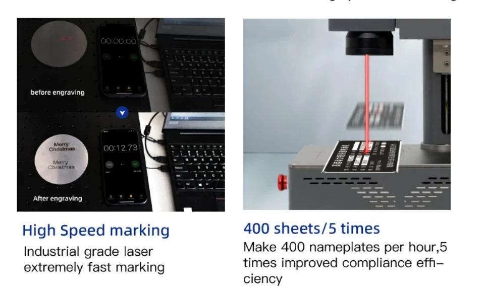 20w Desktop  portable mini fiber laser marking machine for metal and non-metal material small laser engraving machine