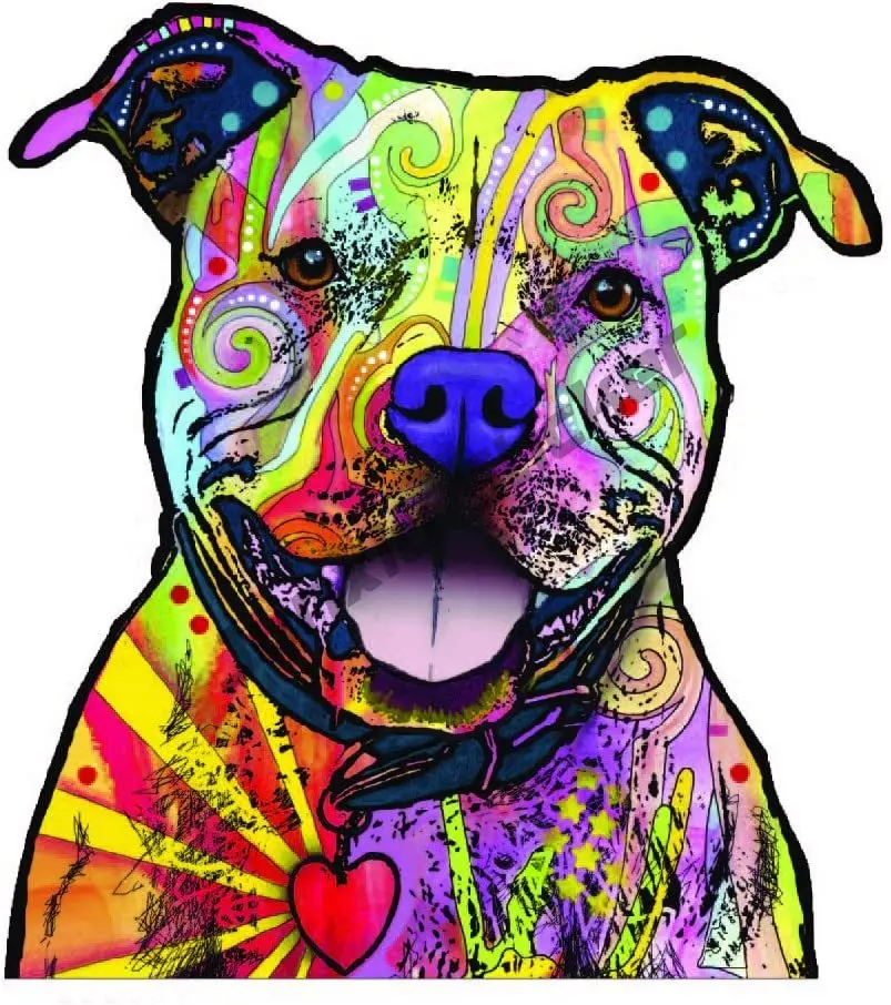 Pit Bull Car Sticker Dog Vinyl Decal, Suitable for Windows, Bumpers, Laptops or Handicrafts Etc Peeker Anime