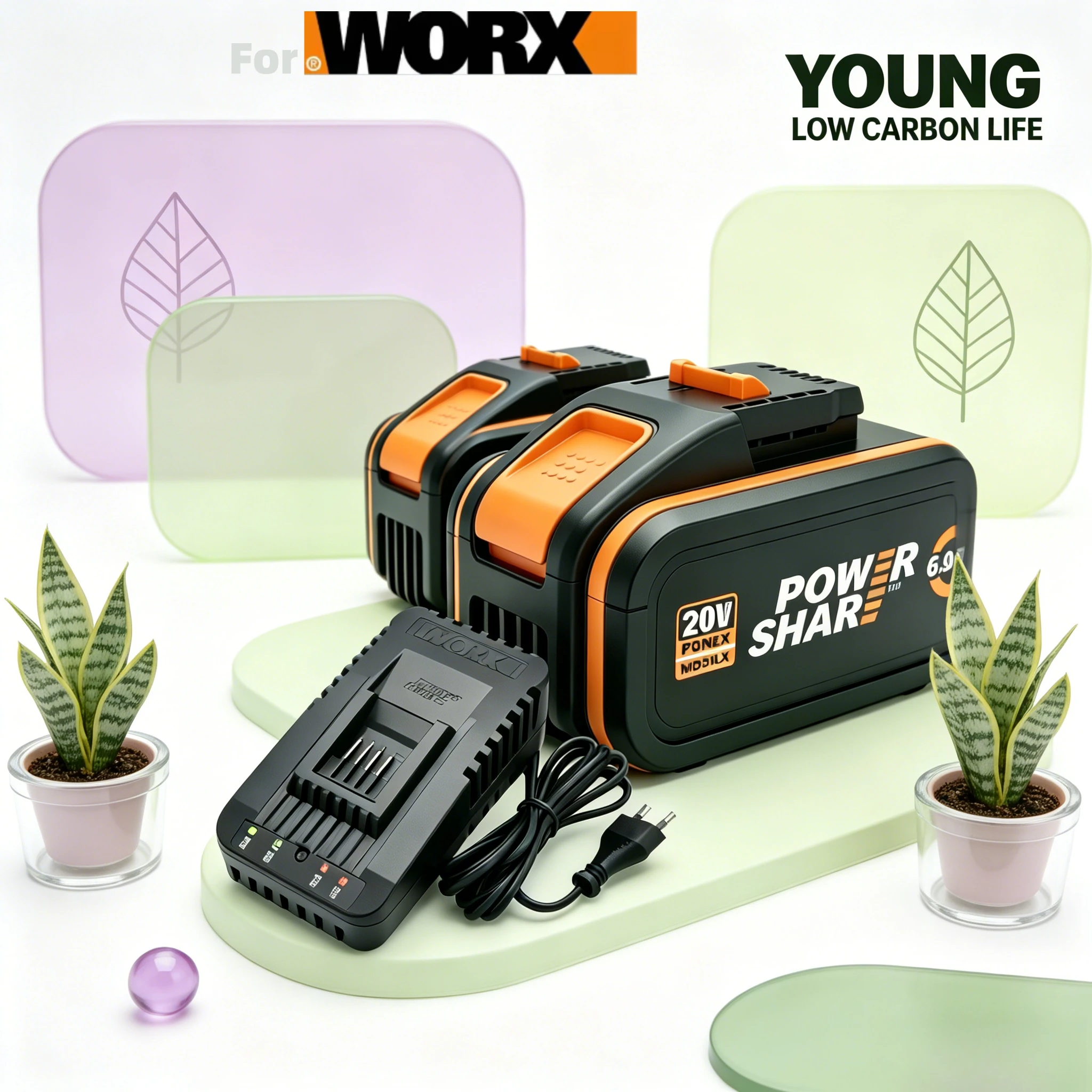 

18650 4.0/6.0/8.0Ah 20V Li-ion Battery For Worx, Low Temperature Resistant Winter Outdoor Tools Battery