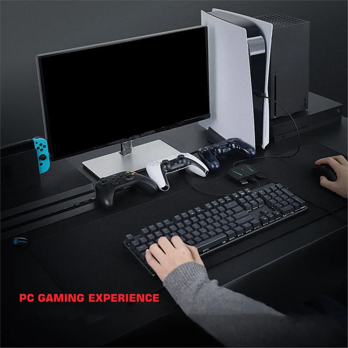 newA10R Keyboard and Mouse Converter for One S Adapter with Key Mapping Control