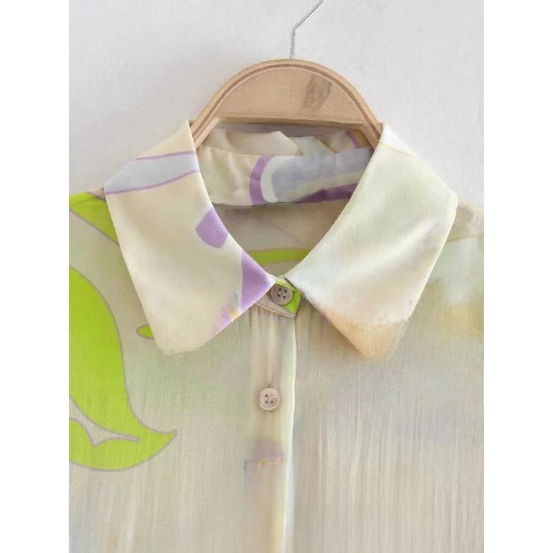 

Модный женский комплект из и широких брюк, весенне-осенняя легкая хлопковая верхняя одежда с длинным принтом све, домашняя одежда