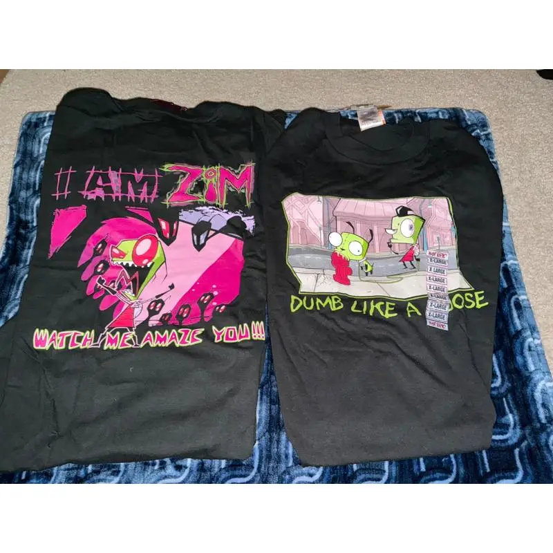 INVADER ZIM Dumb Like a Moose & Watch me Amaze You 2 T-shirts Hot Topic NEW Lot