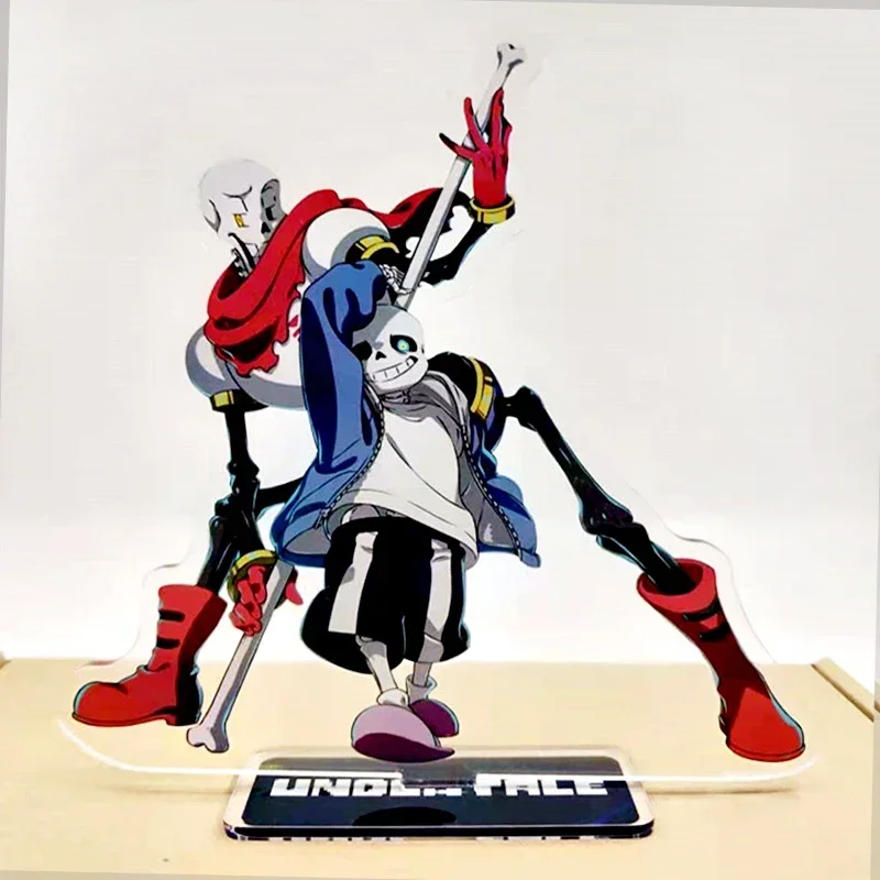 Undertale Sans Papyrus couple acrylic standee figurines desk decoration cake topper anime