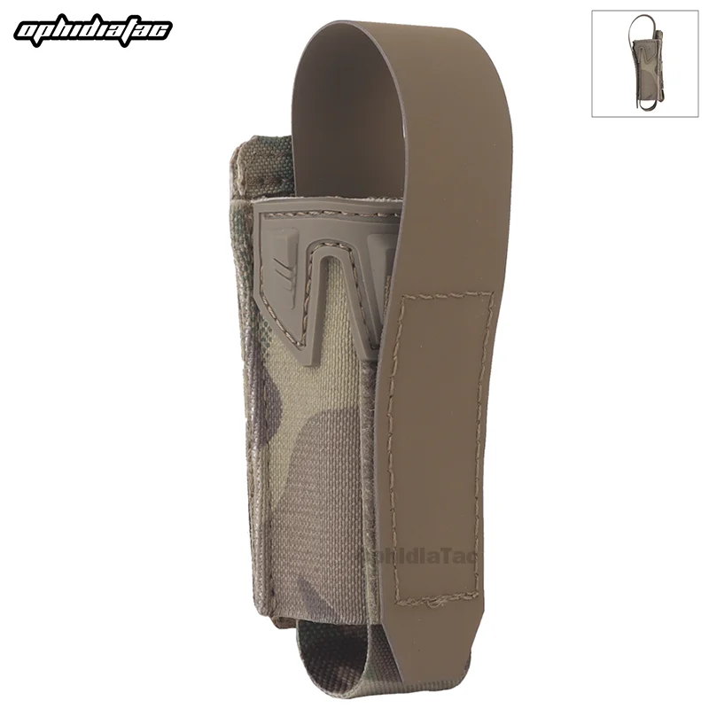

OPHIDIAN Single 9mm Pistol Magazine Pouch .40S&W EDC Flashlight Carrier Airsoft Mag Holster MOLLE Belts Gear