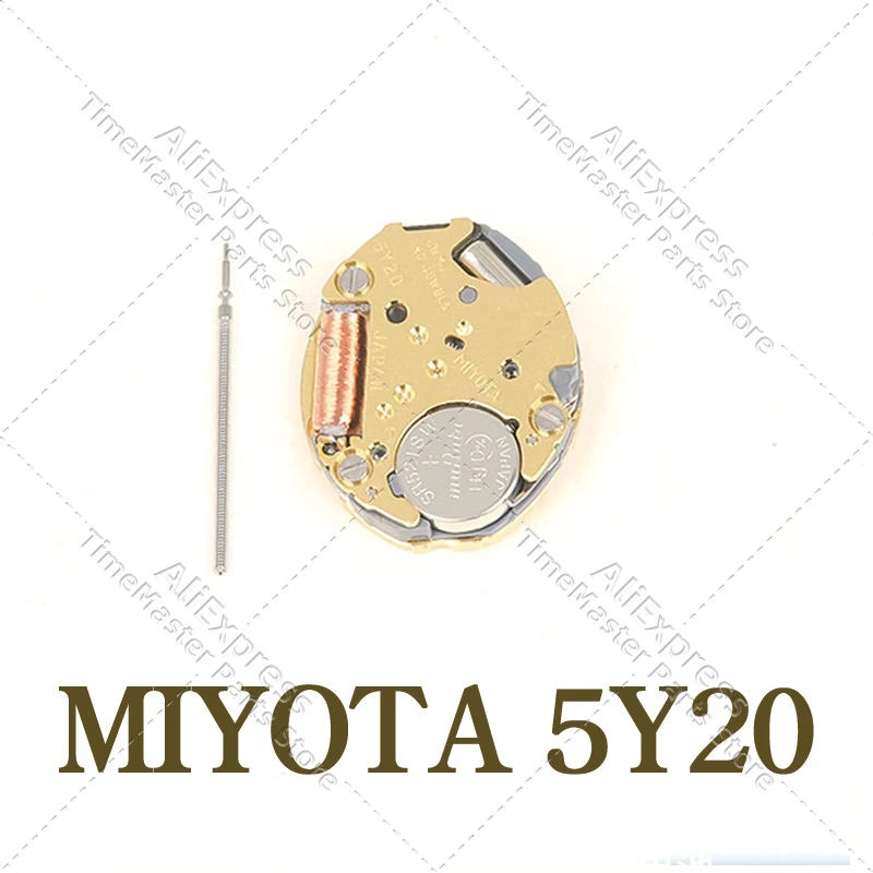 Miyota 5Y20 watch parts quartz movement 2 hands with battery and stem quartz watch movement repair and replacement