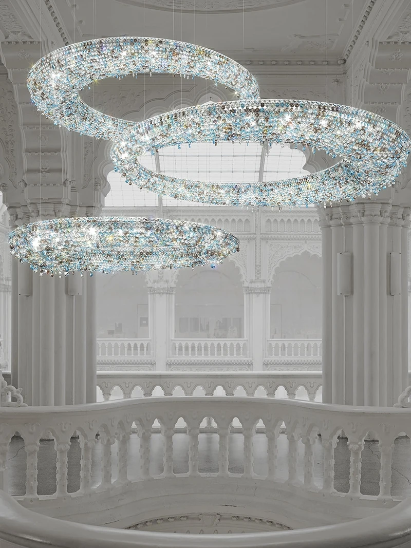 2026 Home Deco K9 Crystal Collection Round Rectangular Crystal Chandelier Lighting Suspension Luminaire Lampen For Living Room