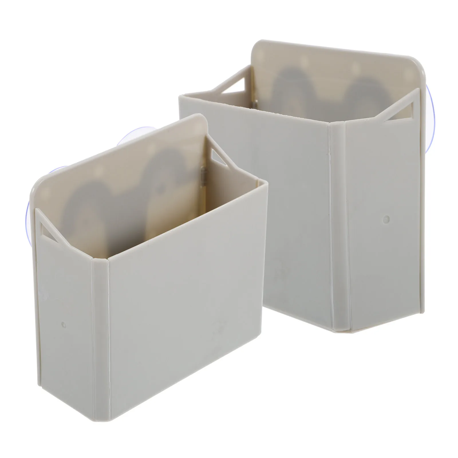 2Pcs Suction Cup Pen Holder ABS Plastic Whiteboard Marker Organizer Desktop Stationery Storage Box for Home Office
