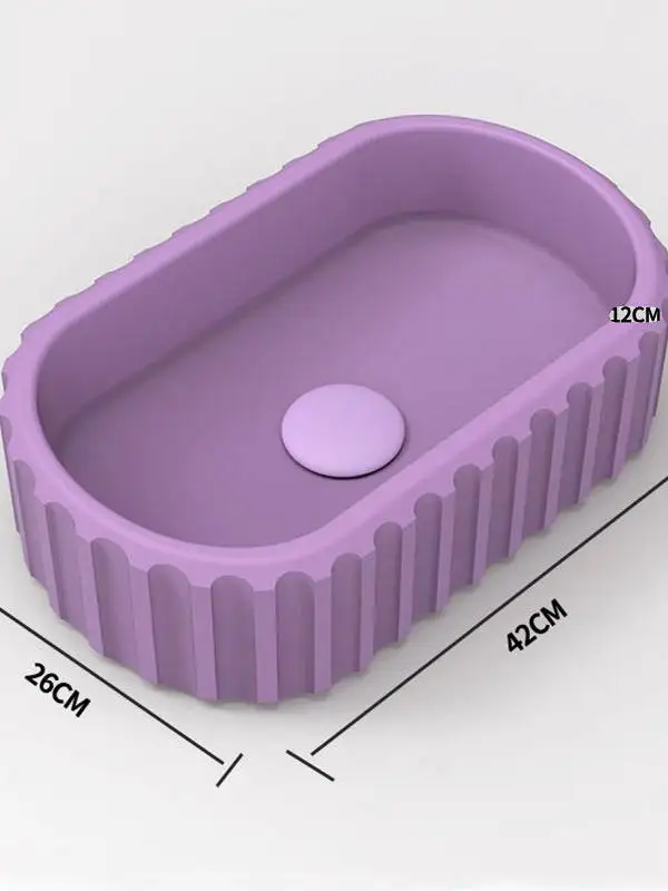 Simple cement pool basin silicone mold Homestay decoration Household concrete platform basin hand basin silicone mold