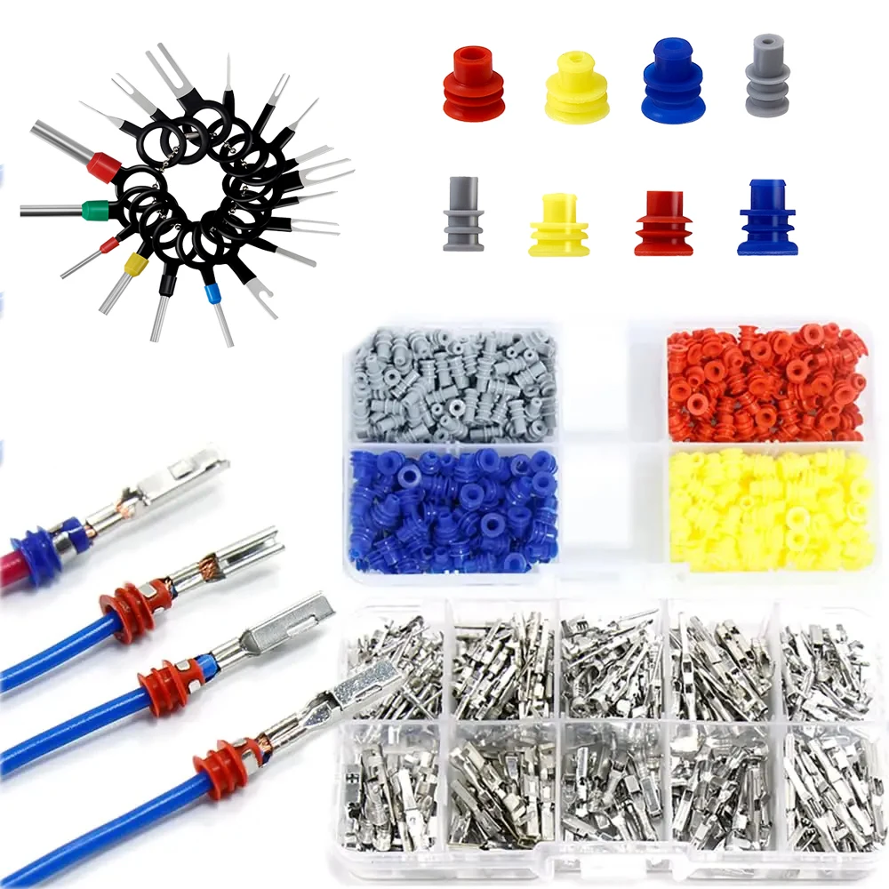 

Набор из 618 шт. коннекторов-гильз для обжима, клемм для проводов 1-3,5 мм, защита проводов, для мотоциклов, штекерные и гнездовые, обжимной набор