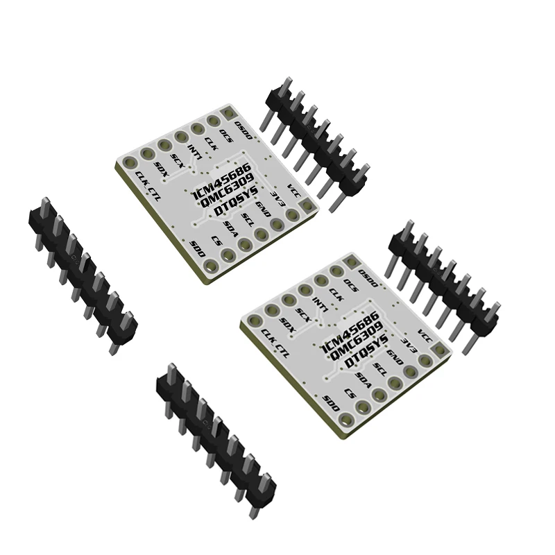 

2PCS ICM-45686 QMC6309 Module 3-Axis Magnetometer w 2.52x7P Pin Header for SlimeVR Trackers and Smol Slime Tracker