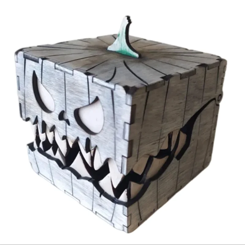 M11K-هالوين اليقطين فانوس صندوق احتفالي زخرفة خدعة أو ل ديكور الحفلات الإبداعية الوحش الكنز الصدر تمثال صندوق #3