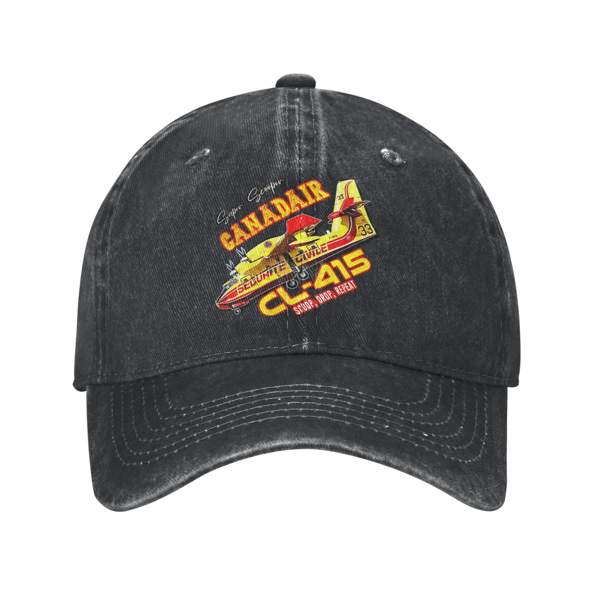 Unisex Canadair cl-415 Super Scooper firebomber Aircraft  Cap Headwear Baseball Caps Classic  Trucker Hats Adjustable