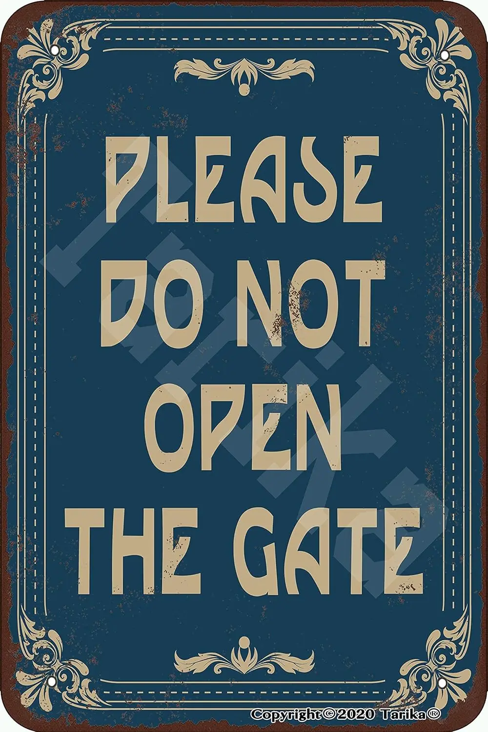 Please Do Not Open The Gate Metal Tin Signs Dog Warning Posters Kennel Wall Art Decor Home Room Patio Plaque Decoration 12x16 I