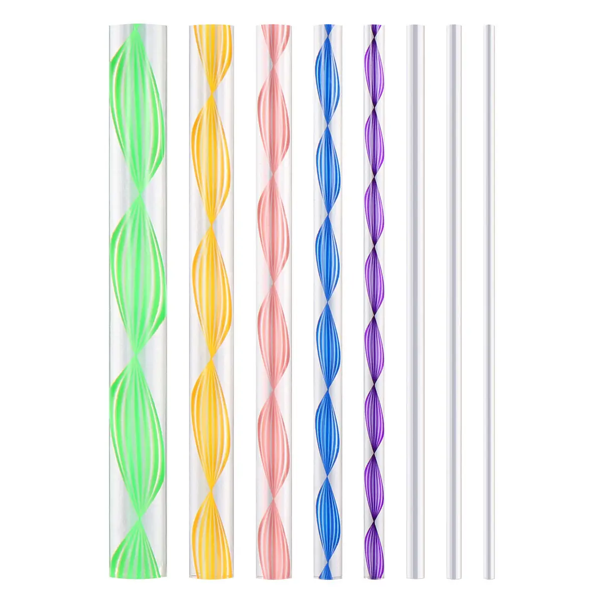 8Pcs Dotting Rods Acrylic Nail Art Tools Various Sizes Dual Ended Manicure Wax Stick for DIY Nails Paper Wood Canvas Fabric