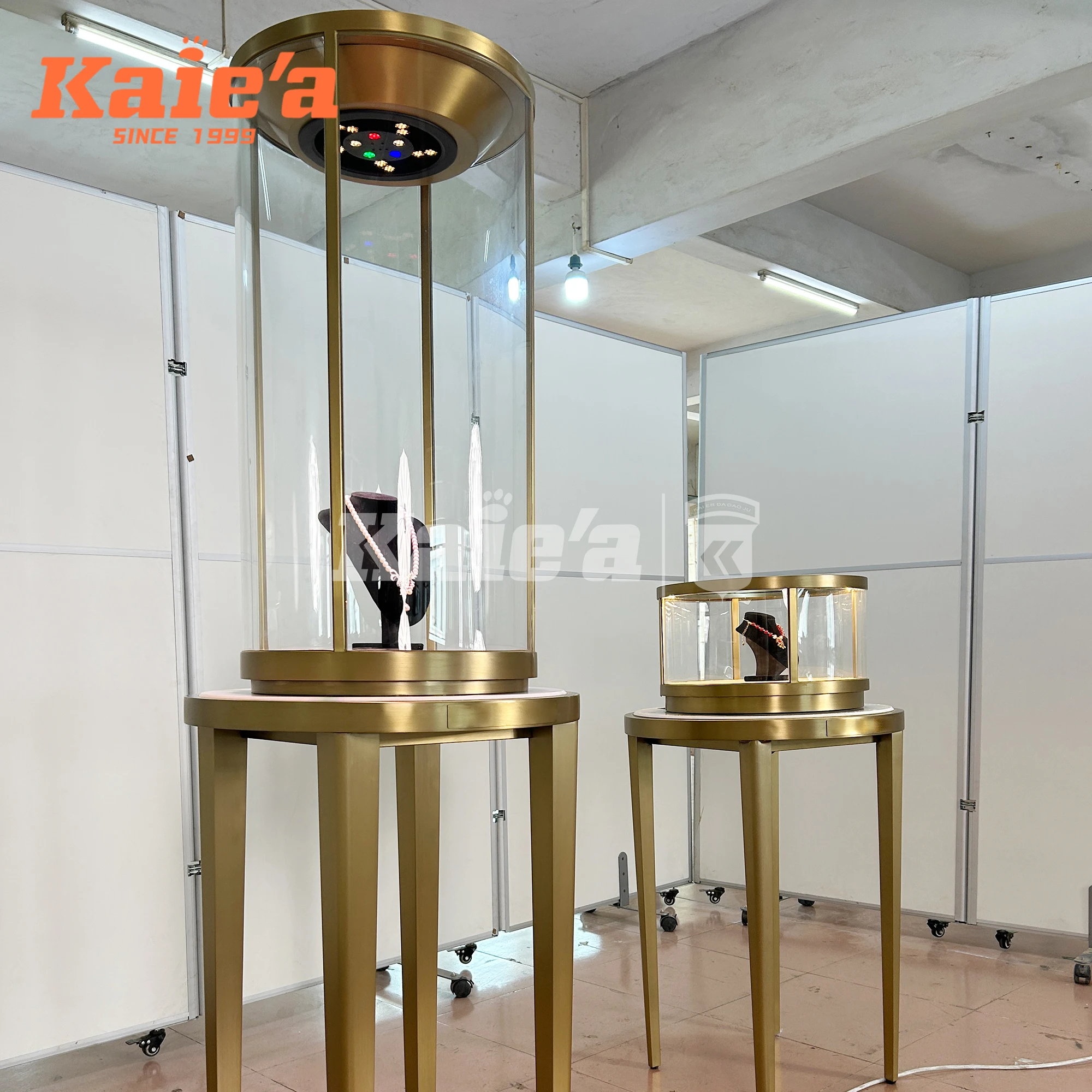 Commercial Grade Product Display Jewelry Display Cabinet Custom Jewelry Cabinets with Kiosk Systems & LED Back Light Technology