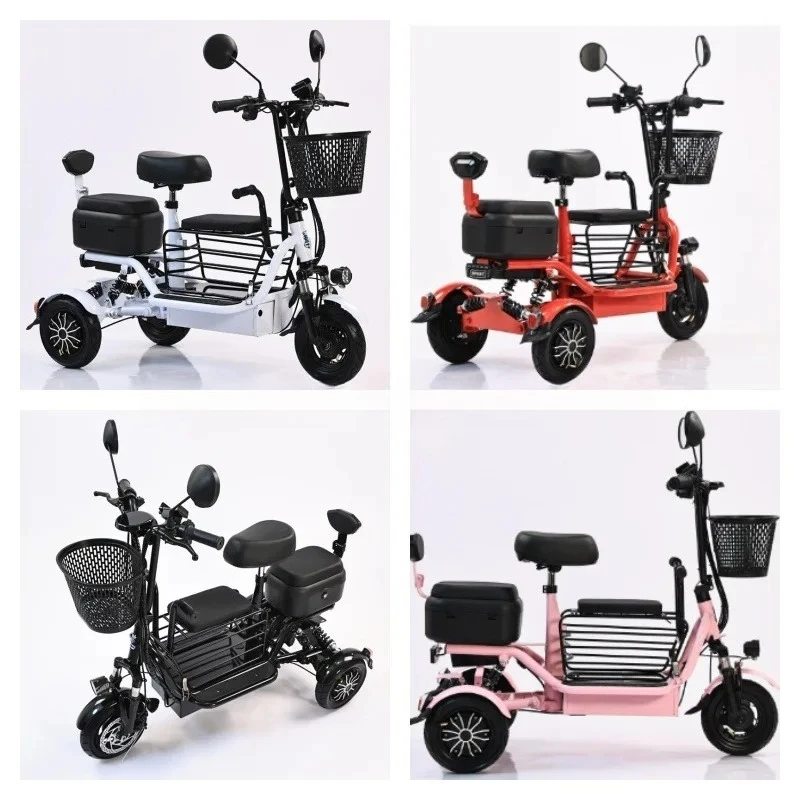 b7- electric tricycle household small elderly transportation pick-up and drop-off children folding small tricycle
