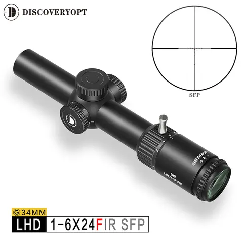 DISCOVERYOPT LHD 1-6X24FIR SFP LPVO Riflescope Fiber Reticle With Ultra Bright Dot Scope For .223 AR15 .308