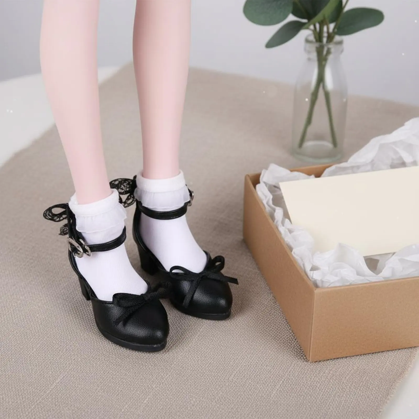 

1/3 BJD Doll Shoes Elegant Design BJD High Elevated Shoes 1/3 Scale Doll Shoes Versatile Ankle Strap