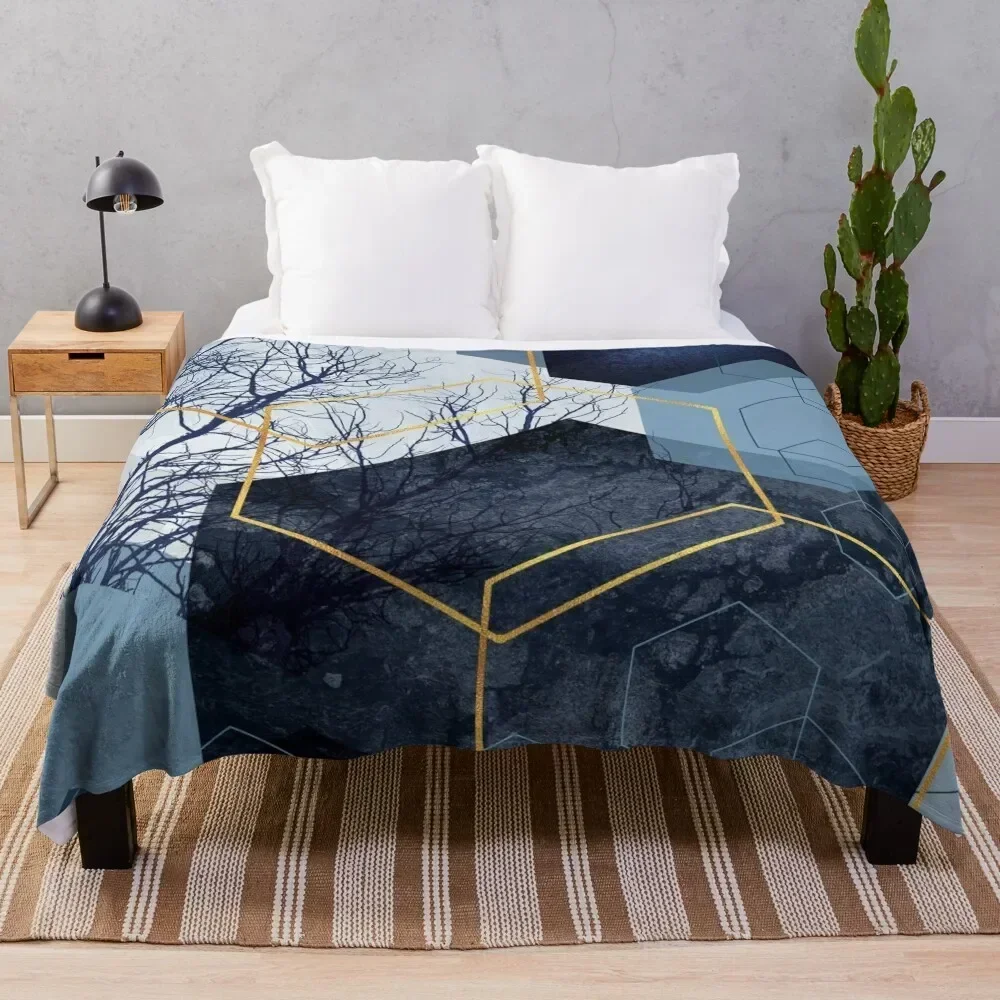 

Geometric Landscape Throw Blanket Soft Warm Blanket Gift for Men Women Adults