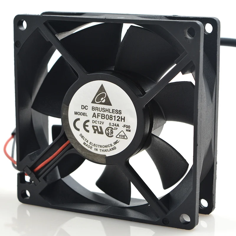Delta Electronics AFB0812H DC 12V 0.24A 80x80x25mm 2-Wire Cooling Fan
