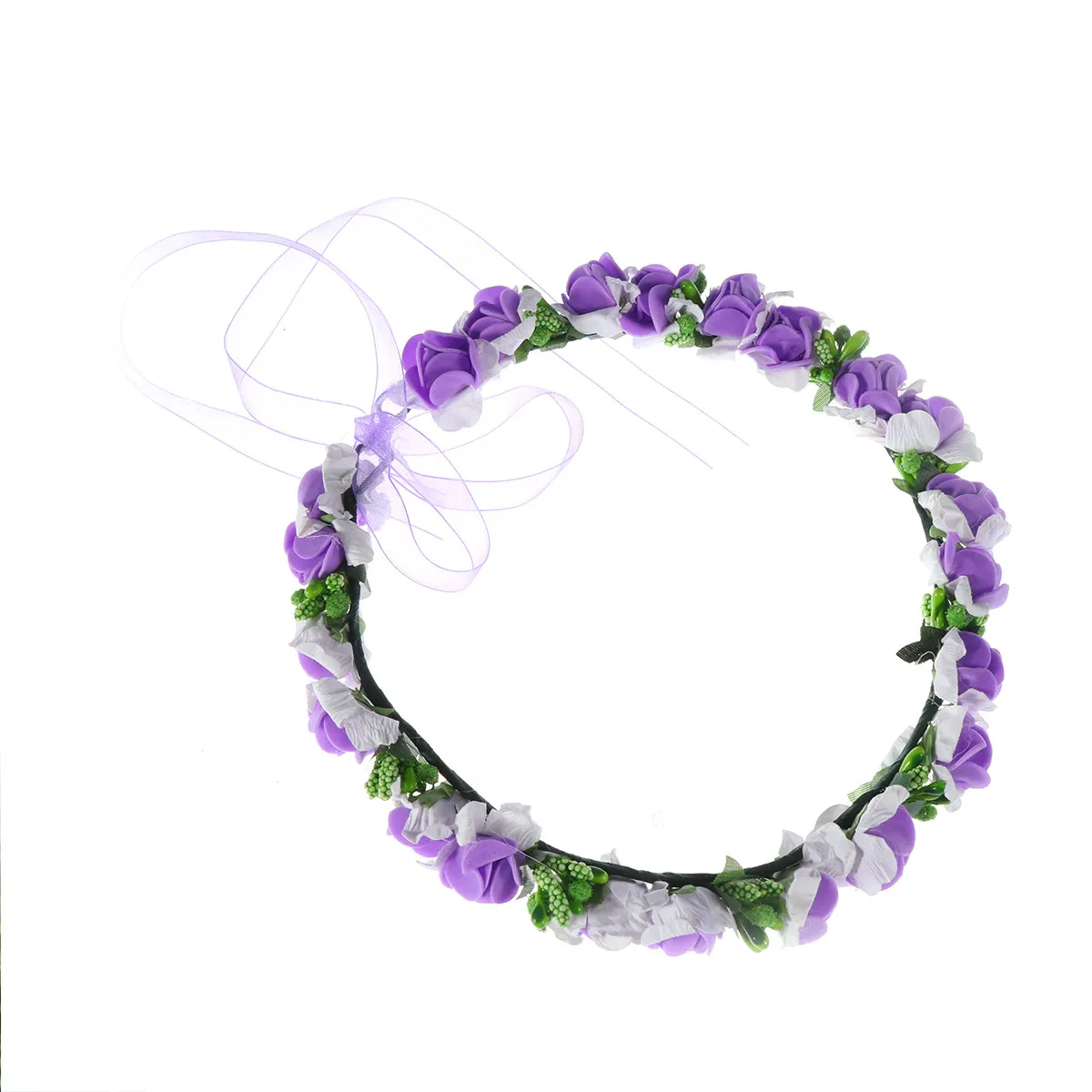 

Handmade Strawberry Flower Hair Wreath Headband for Bridal Wedding Hair Band Party Accessories