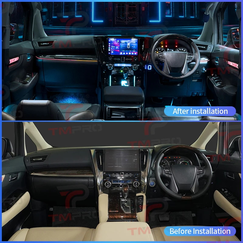 TMPRO 64-Color LED Ambient Light for Toyota Alphard/Vellfire 2015-2023 Left-Hand Drive or Right-Hand Drive Interior Decoration