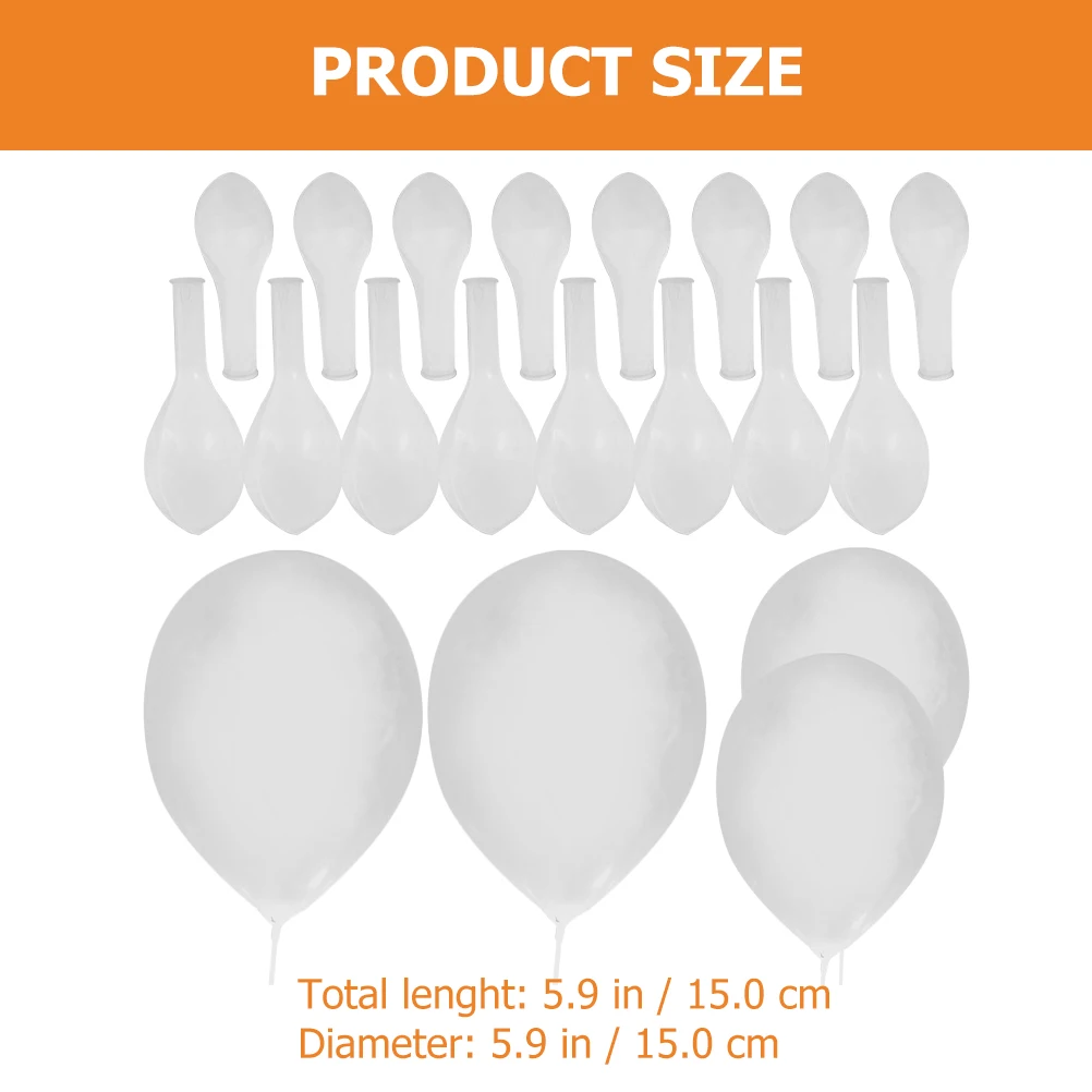 

200 Pcs Transparent Latex Balloons Clear Wedding Emulsion Balloon Supplies for Birthday Baby Shower Festival