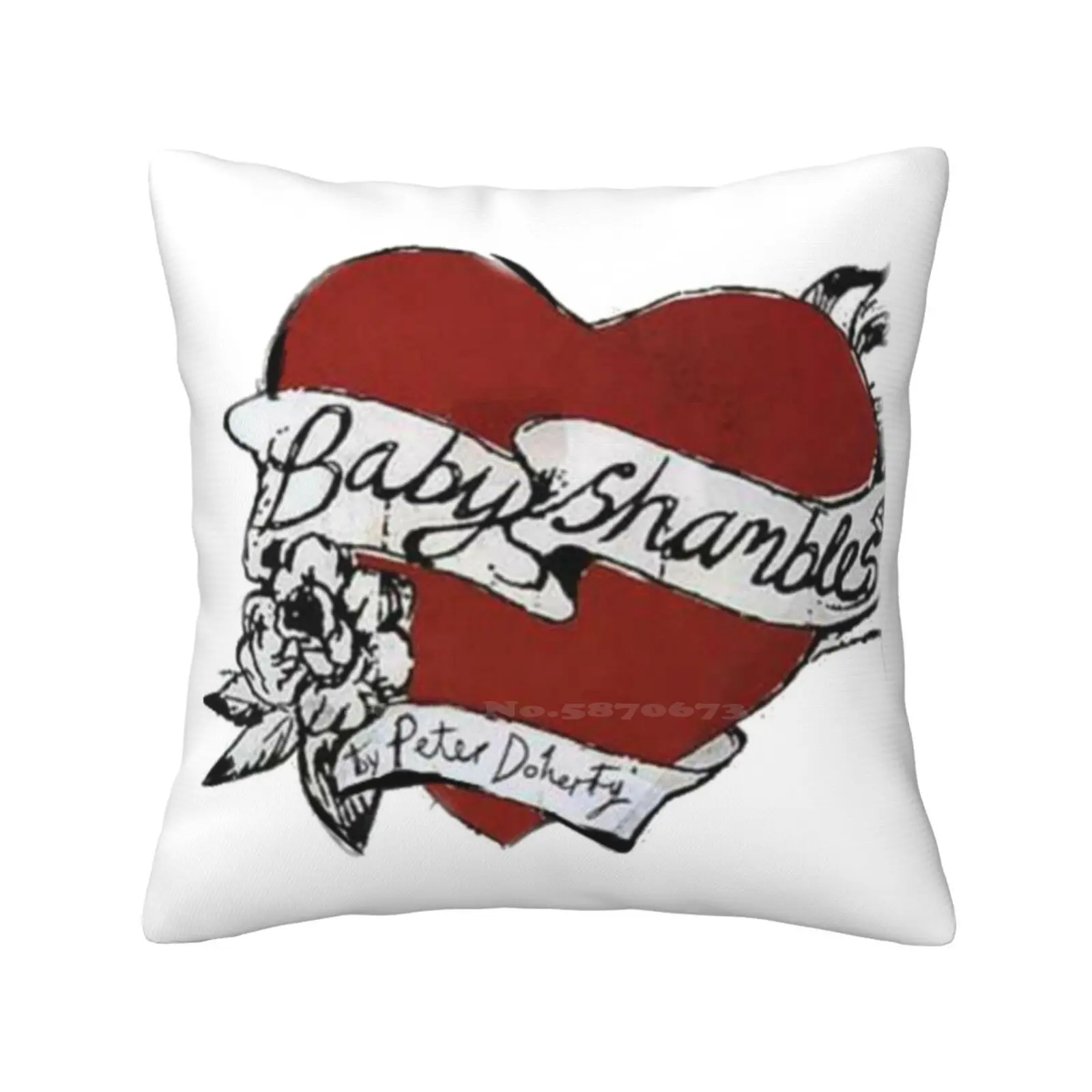 Babyshambles , Pete Doherty , Heart Tattoo Design Home Sofa Car Waist Throw Pillowcase Peter Doherty Repeat Pattern