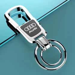 1Pcs Car Stying 3D Metal Key Rings Holders Keyring Keychain For Audi Quattro A3 A4 A6 A5 Q5 A1 Q7 Q3 Q2 Q8 A7 A8 TT S1 SQ5 RSQ3
