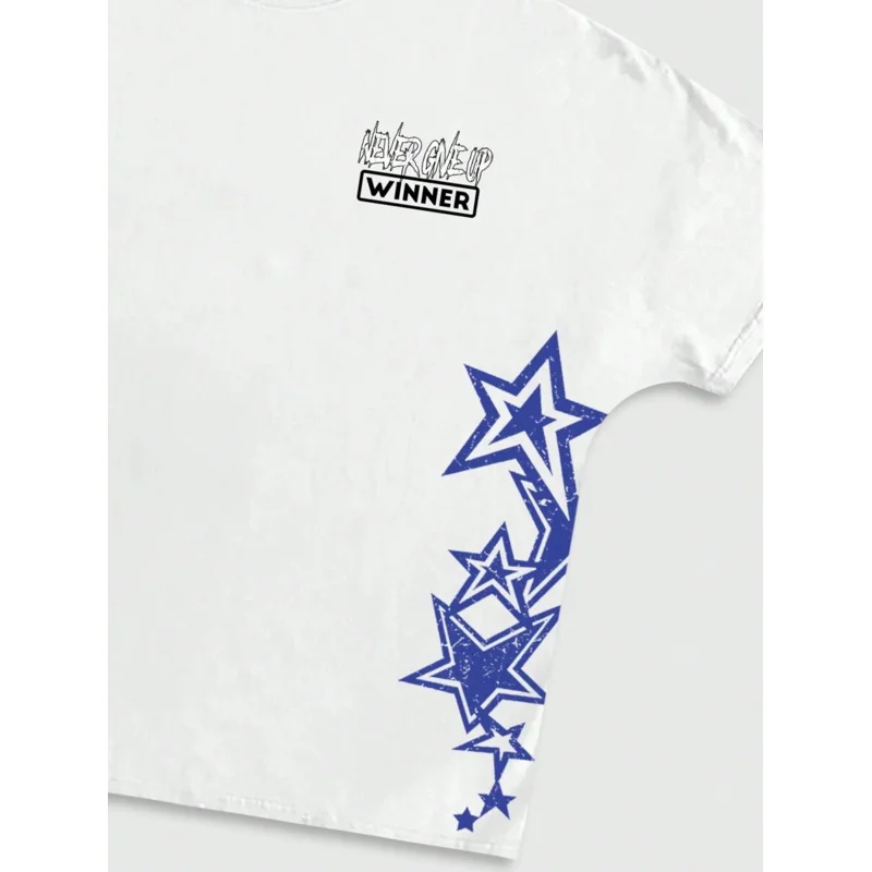 MEN Street Life Men's Letter Print Round Neck Short Sleeve Casual Basketball Jersey Style T-Shirt And Drawstring Waist Sho