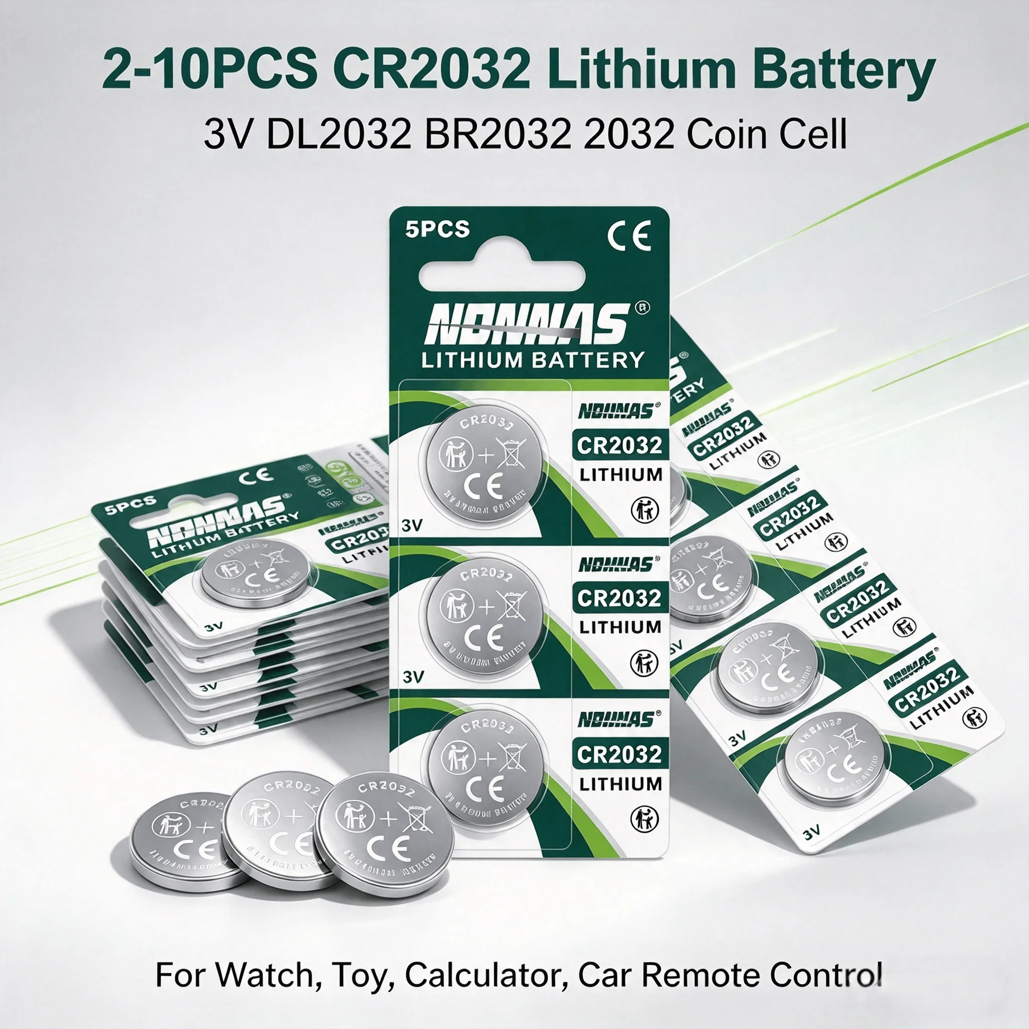 2-10PCS CR2032 Lithium Battery Button Batteriesies 3V DL2032 BR2032 2032 Coin Cell for Watch Toy Calculator Car Remote Control