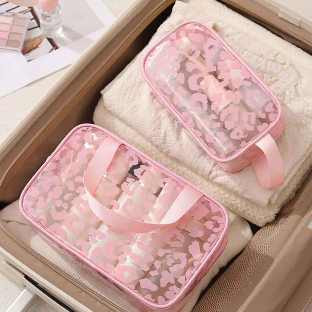 New Transparent Toiletry Bag Waterproof Large Capacity Cosmetic Bag PVC Carry Handles Swimming Bag