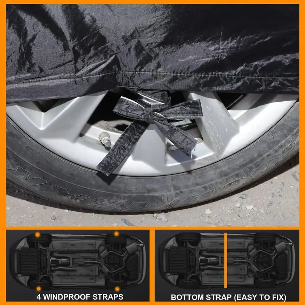 غطاء سيارة مقاوم للماء لجميع الأحوال الجوية لسيارة تويوتا كامري 2007-2026، ميراي 2024-2026، كراون 2018-2026 سيدان - يحمي من المطر والشمس، #6