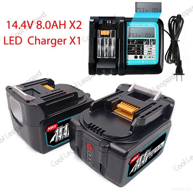 

Replacing 14.4V Battery For Original Makita Handheld Power Tool Lxt400 Bl1860b Bl1850 Lithium Ion Charging 14.4V 8Ah Postage.