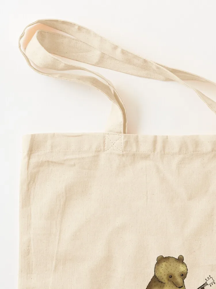 حقيبة Bear & Fox Tote حقيبة سوبر ماركت قابلة للطي حقيبة قماش للنساء المتسوقين حقيبة قماشية للنساء #3