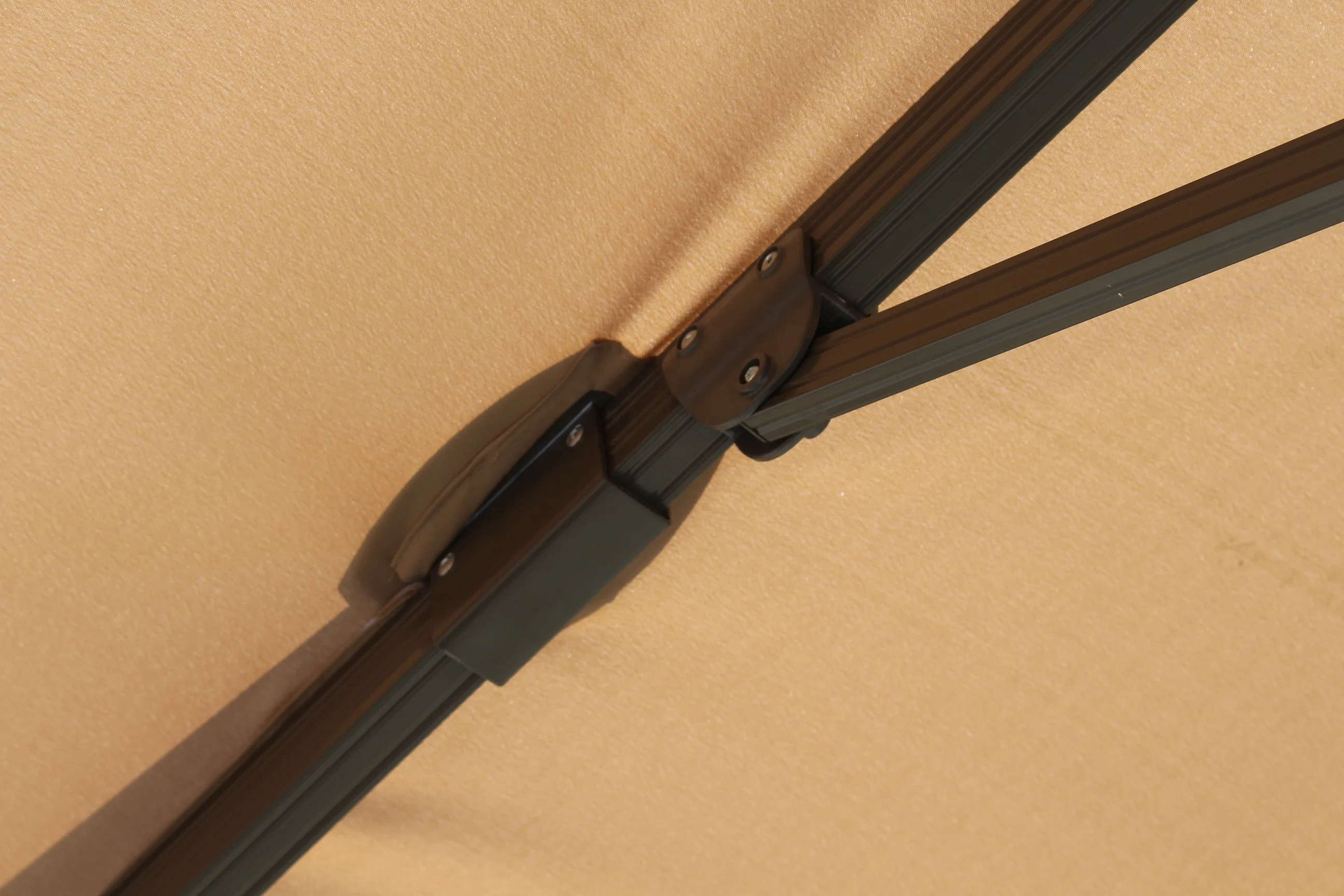 Modern 3x3M Aluminium Roma Umbrella Double Layer Waterproof Outdoor Sun Parasol Cantilever for Garden Restaurant Patio