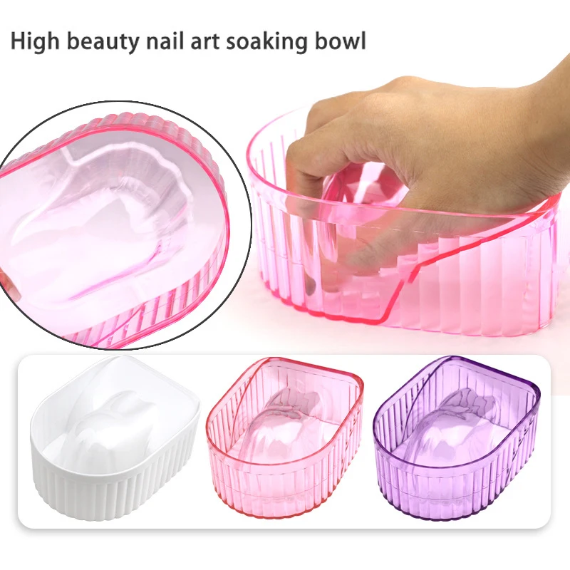 Cuenco para remojar uñas, esmalte de Gel acrílico, removedor de polvo, cuenco para manicura para el hogar, para decoración de uñas, Gel para manos