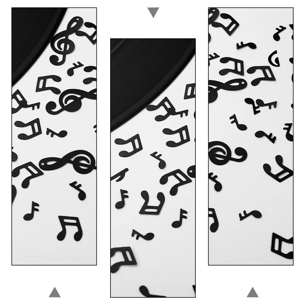 

3 Packs Black Musical Notes Confetti Birthday Party Baby Shower Table Ornament Paper Scrape Note Pattern Shiny Bright Plastic