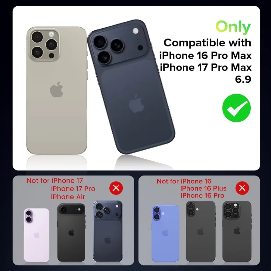 für 2er-Pack iPhone 17 Pro Max iPhone 16 Pro Max Sichtschutz-Displayschutz Einfache Installation mit Zugstreifen-Ausrichtungsrahmen Bubbl