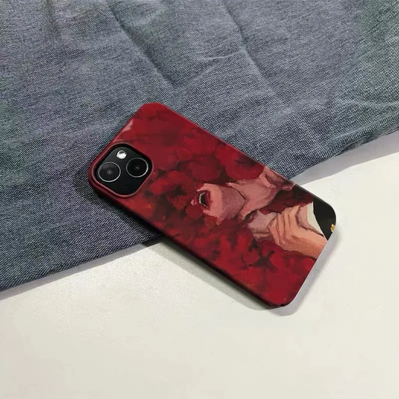 Ins Korean Red Murder Cartoon Phone Case for IPHONE 17 Air 16E 15 PROMAX 14 Plus 13 12 MINI 11 PRO 16Plus XR Acrylic Phone Cover