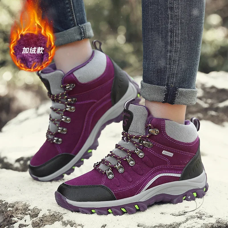 2023 Winter Shoes Woman Snow Boots Sneakers Women Waterproof Short Boots Ladies Ankle Boots Warm Plush Couple Snow Work Shoes