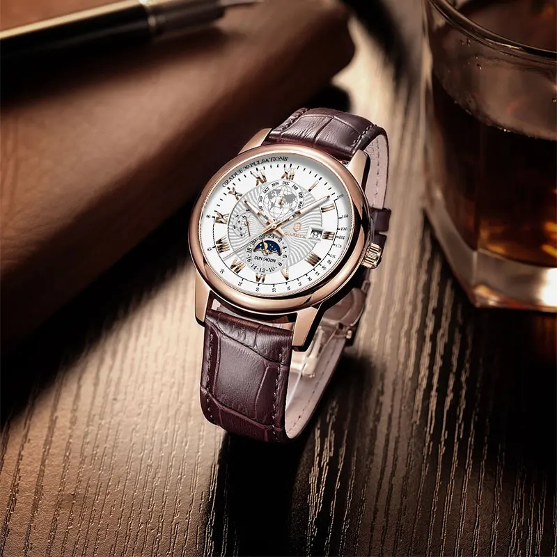 QINGXIYA брендовые модные кожаные кварцевые часы для мужчин, водонепроницаемые роскошные мужские часы с датой, инвентарная обработка, минимальная цена