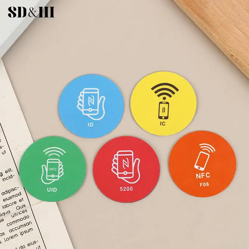 1pc RFID 125KHz T5577 Rewritable Sticker Key Tag Anti-Metal Interference Tag Rewritable Key Token Tag Card Copy Phone Sticker