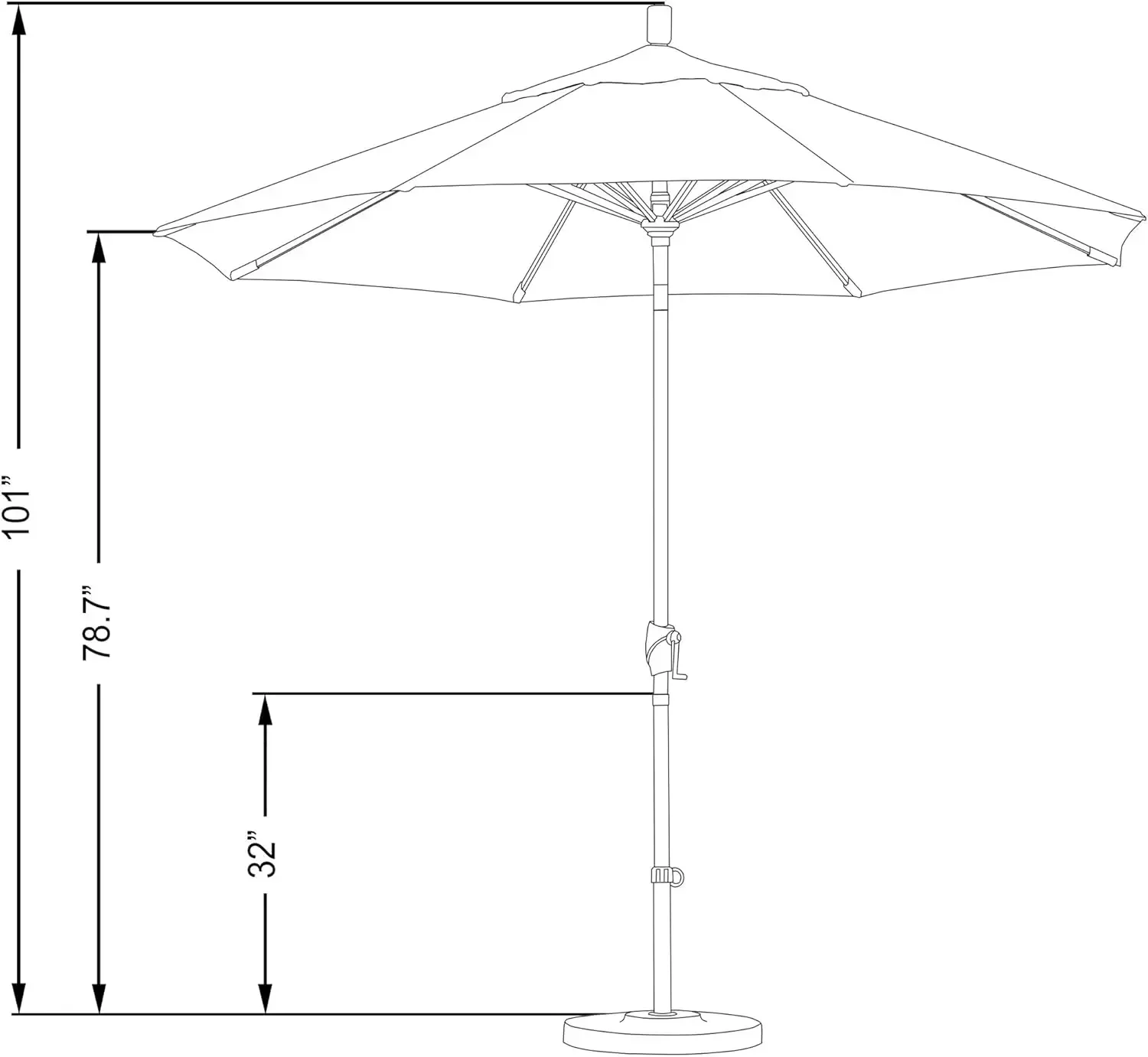 

GSPT908302-5403 9' Round Aluminum Market, Crank Lift, Push Button Tilt, Black Pole, Sunbrella Jockey Red Patio Umbrella, 9-Feet