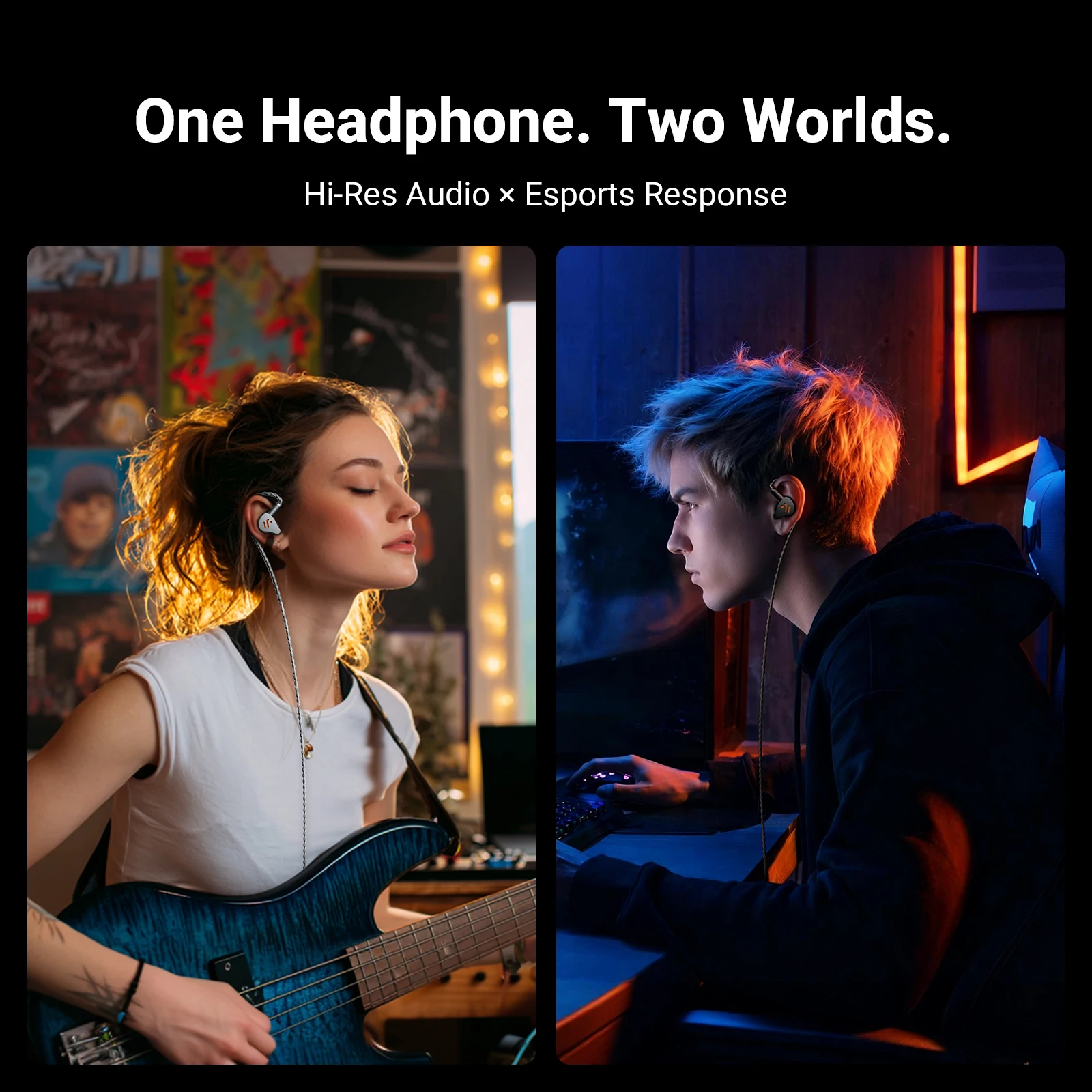 Fosi Audio IM4 Hifi Wired Earphones Open-Back Dynamic Drivers IEM Headphones For Music Monitoring Gaming Earbuds view 6