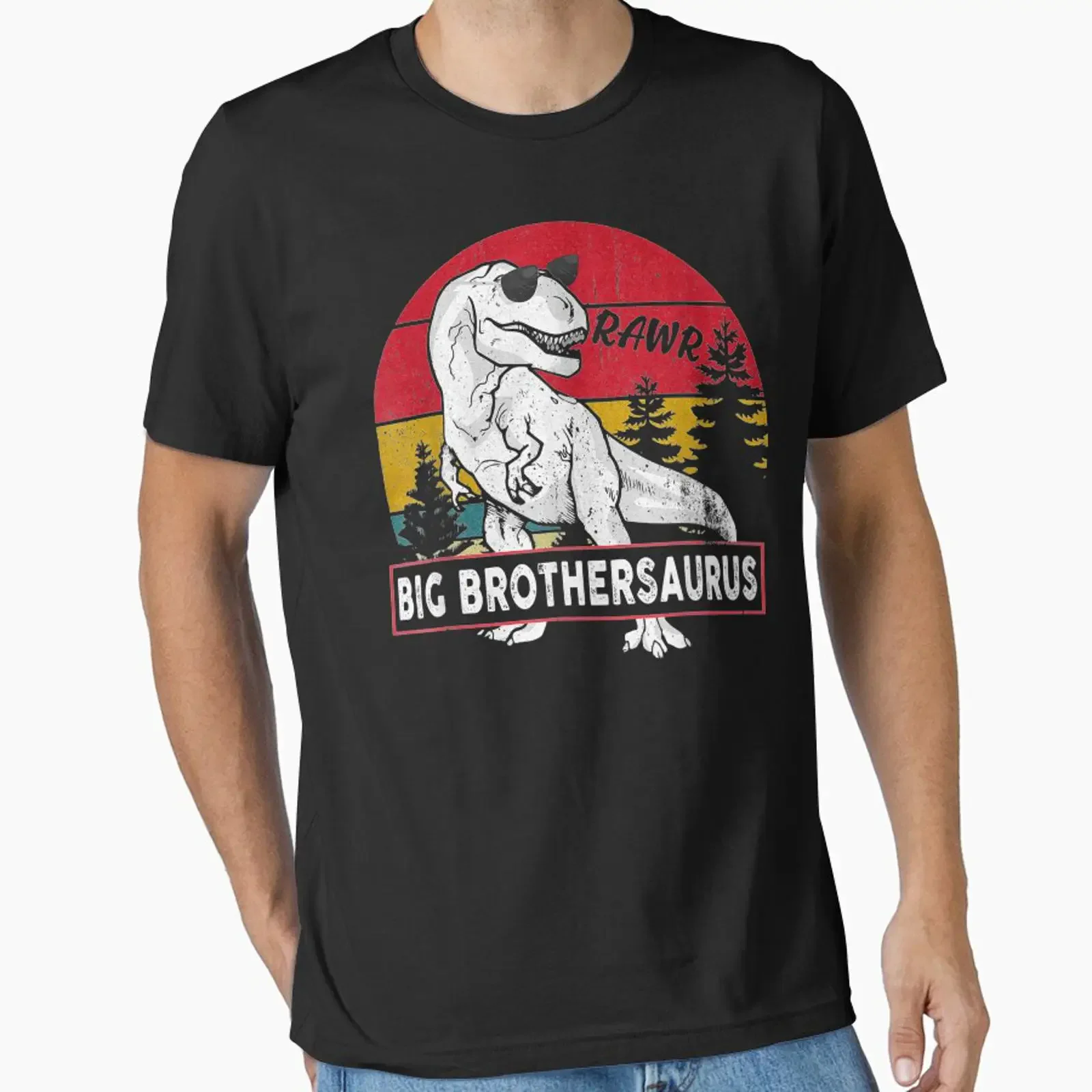 Vintage Big Brothersaurus Brother Saurus Dinosaur Essential T Shirt vintage Washed designer clothes homme Stretched Comfortable