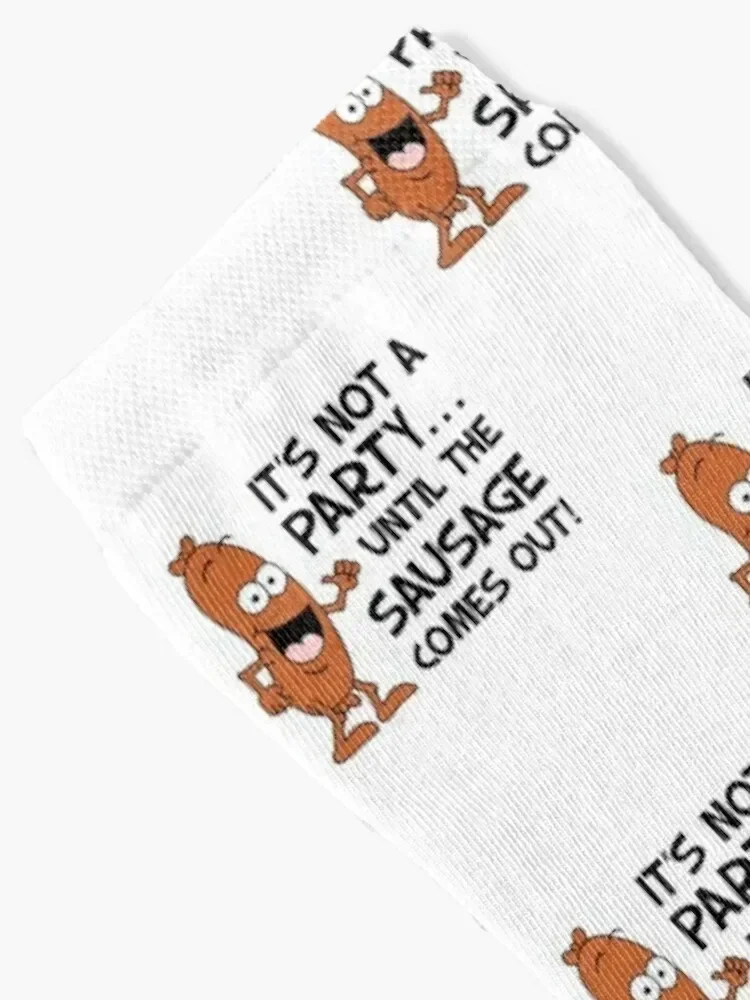 It's Not A Party Until The Sausage Comes Out Cartoon Socks shoes funny sock Boy Socks Women's